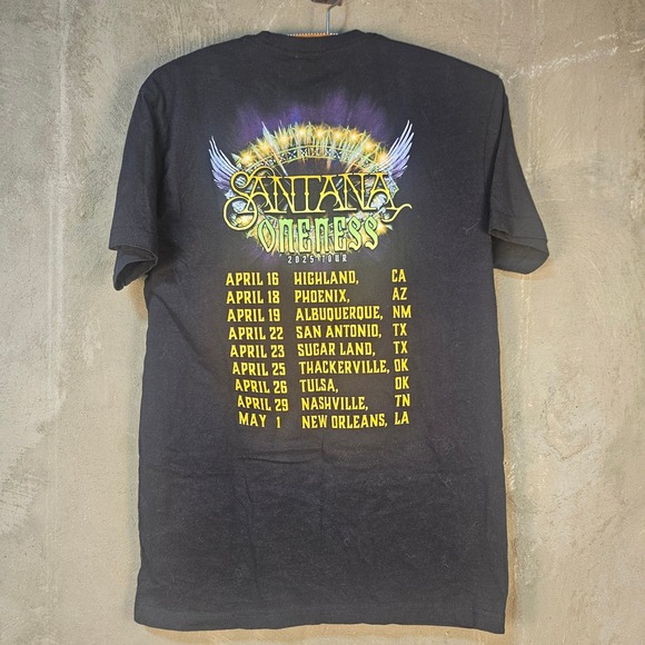 Santana Oneness Tour 2025 T-Shirt Authentic Sentient Trees Tag Concert Merch Med - Picture 2 of 7
